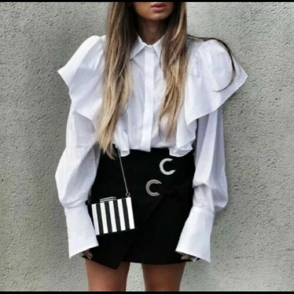 Zara Crossover Mini Skirt With Bows - Picture 3 of 15